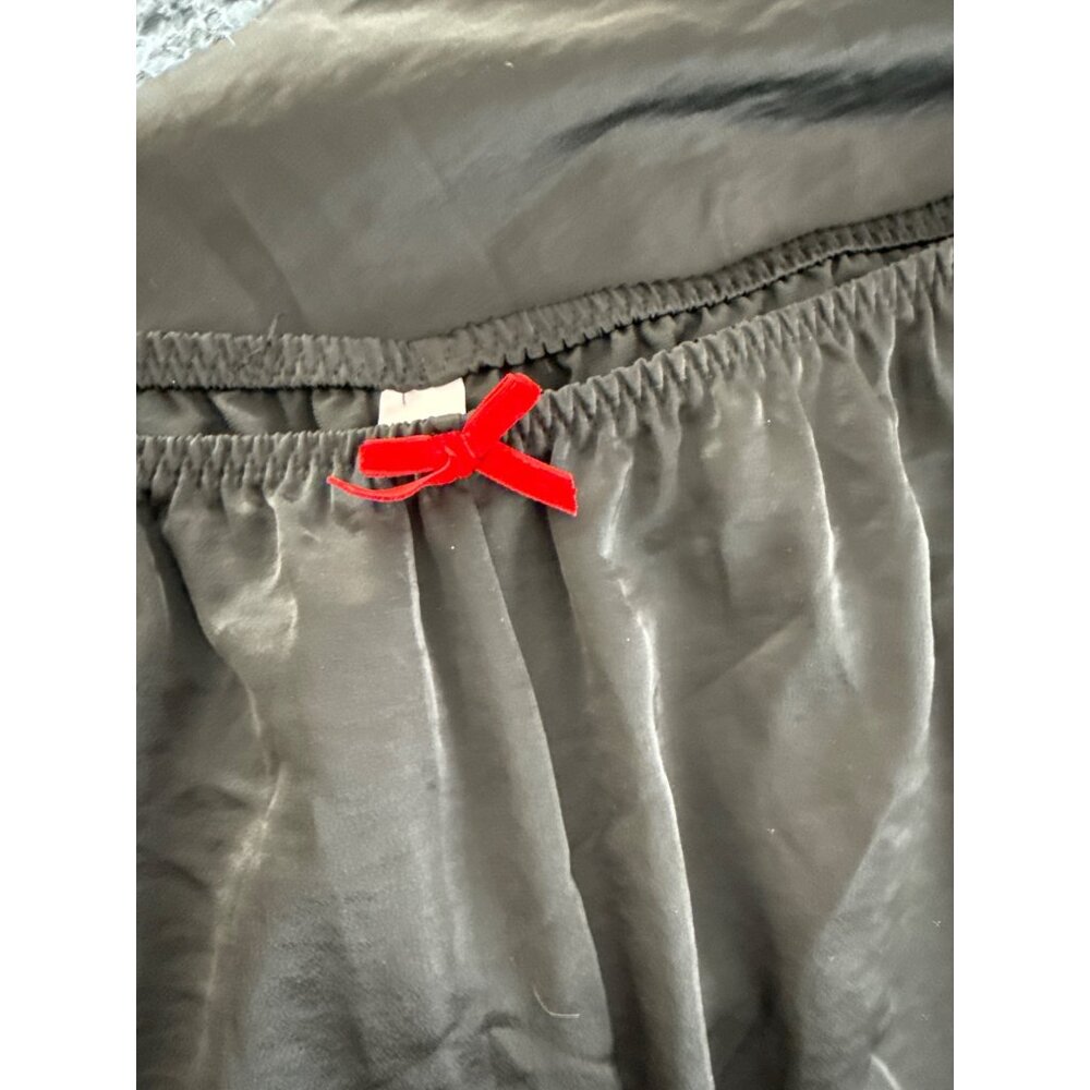 Auden Medium Satin Wide-Leg Black Sleep Pants NEW - Picture 5 of 5